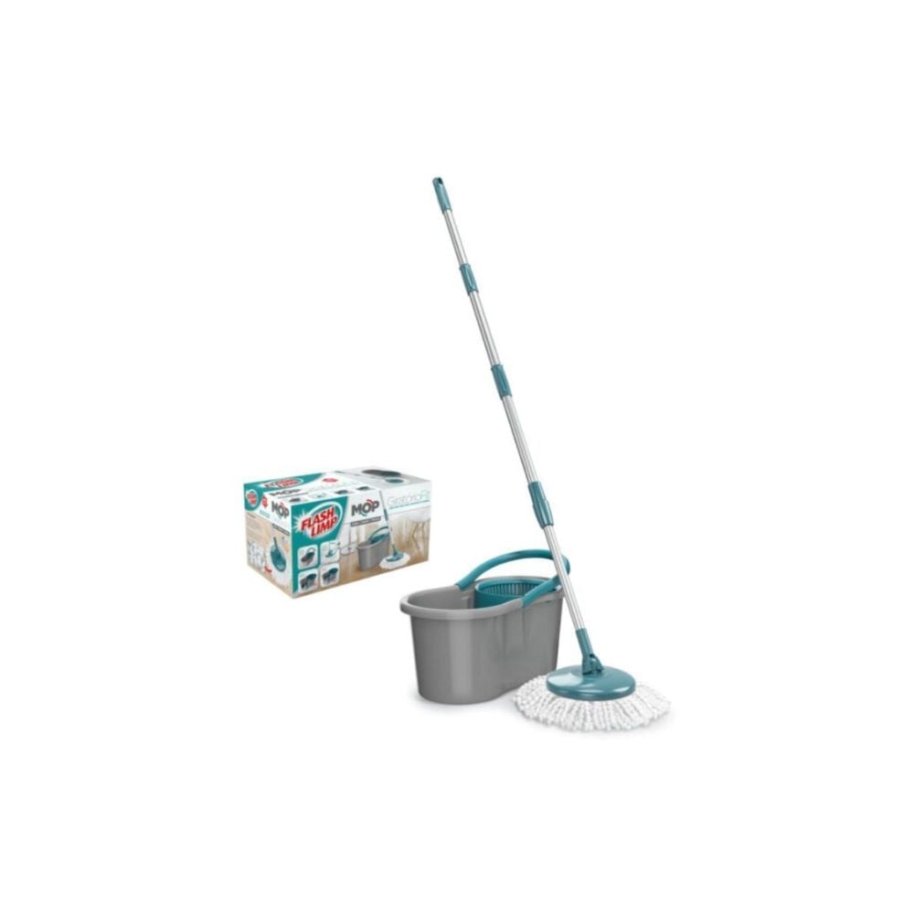Rodo Mop FlashLimp - Giratório Fit com Balde 8 Litros | MOP5010