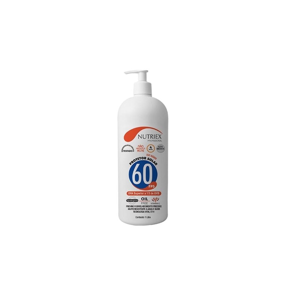 Protetor Solar Profissional Nutriex FPS60 1/3UVA 1L | 61028 - imagem 1